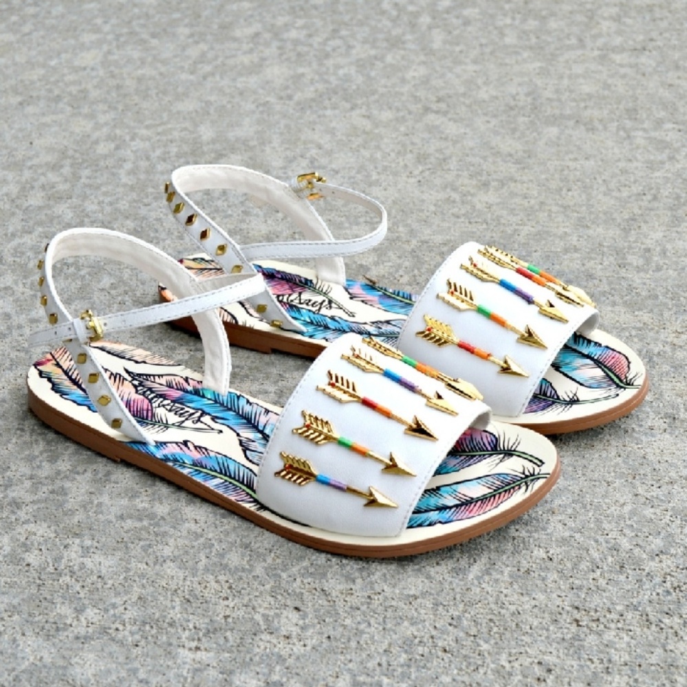 ♡ Taylor Says ♡ Talulah Leather Boho Flat Sandals - Picture 7 of 7
